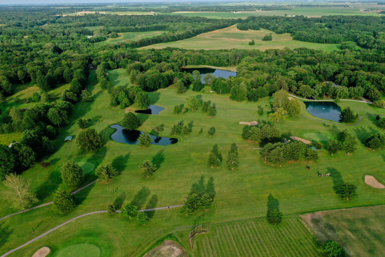 ariel view of the golf fourse